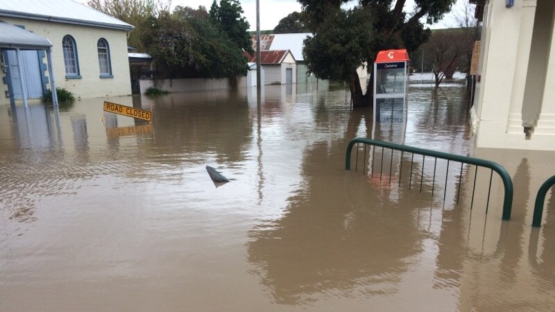 Flooded street in Coleraine