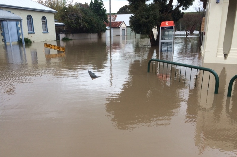 Flooded street in Coleraine