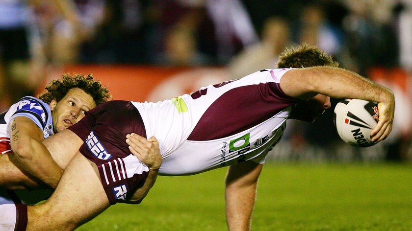Glenn Stewart outscored his brother Brett with two tries in the Sea Eagles rout.