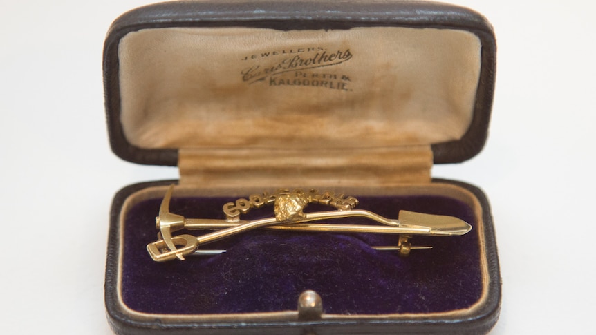 Coolgardie exhibition brooch c1899. Gold, Larrard Bros, Melbourne
