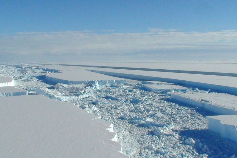 The Wilkins Ice Shelf in Antarctica.