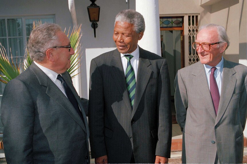 Henry Kissinger, Nelson Mandela and Lord Carrington