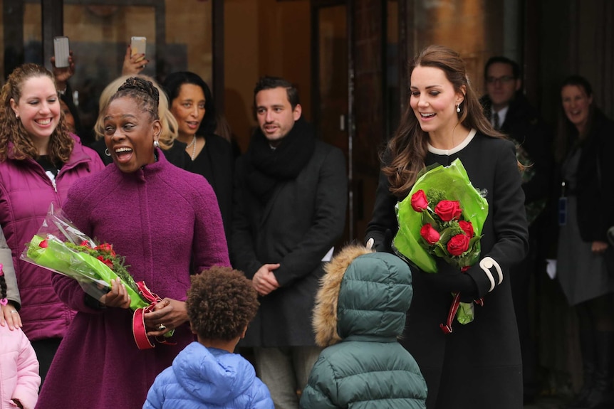 New York City Mayor Bill de Blasio's wife Chirlane McCray and Catherine, Duchess of Cambridge