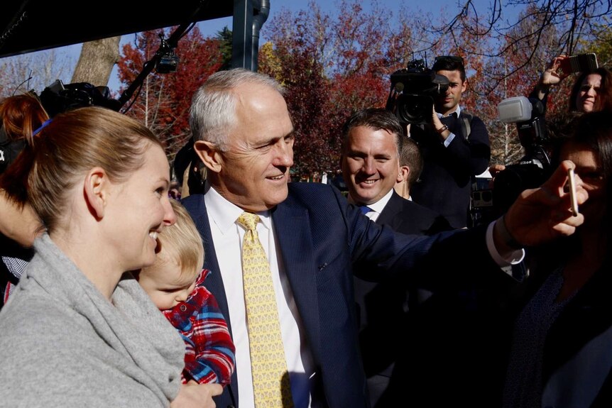 Malcolm Turnbull on the streets of Stirling, SA