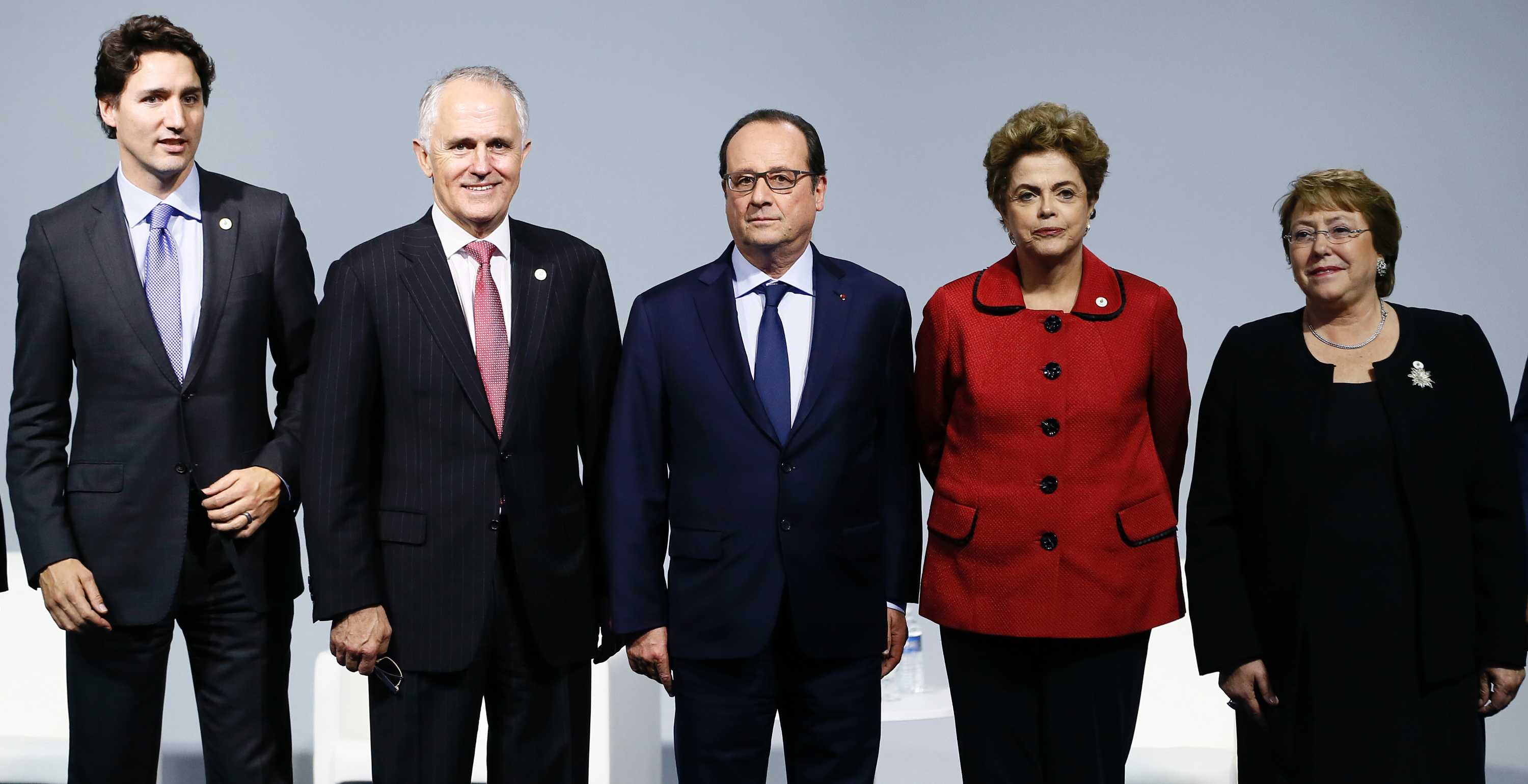 World leaders including Malcolm Turnbull at COP21 in Paris