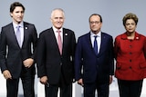 World leaders including Malcolm Turnbull at COP21 in Paris