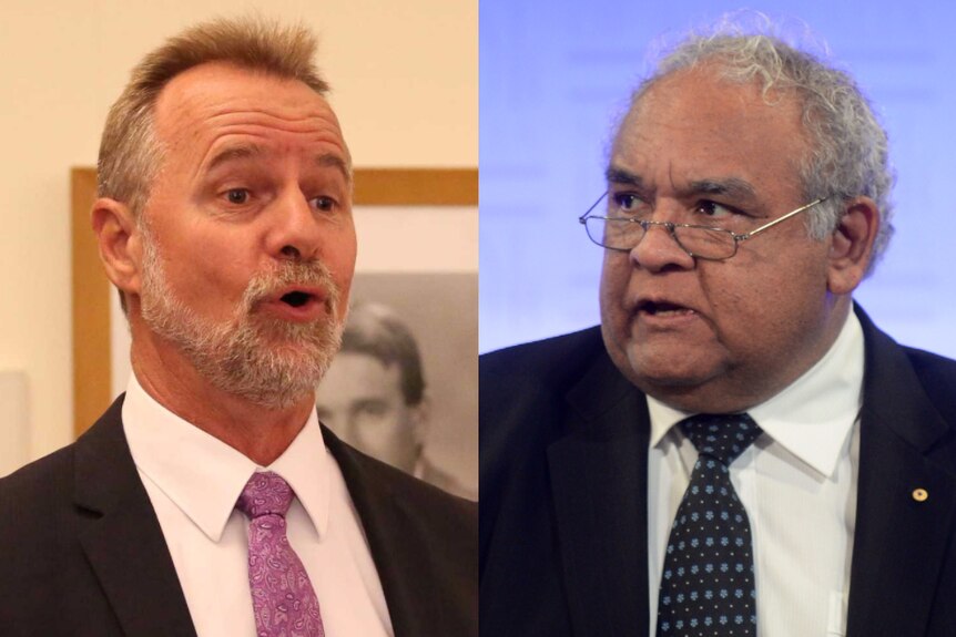 A composite image of Nigel Scullion and Tom Calma