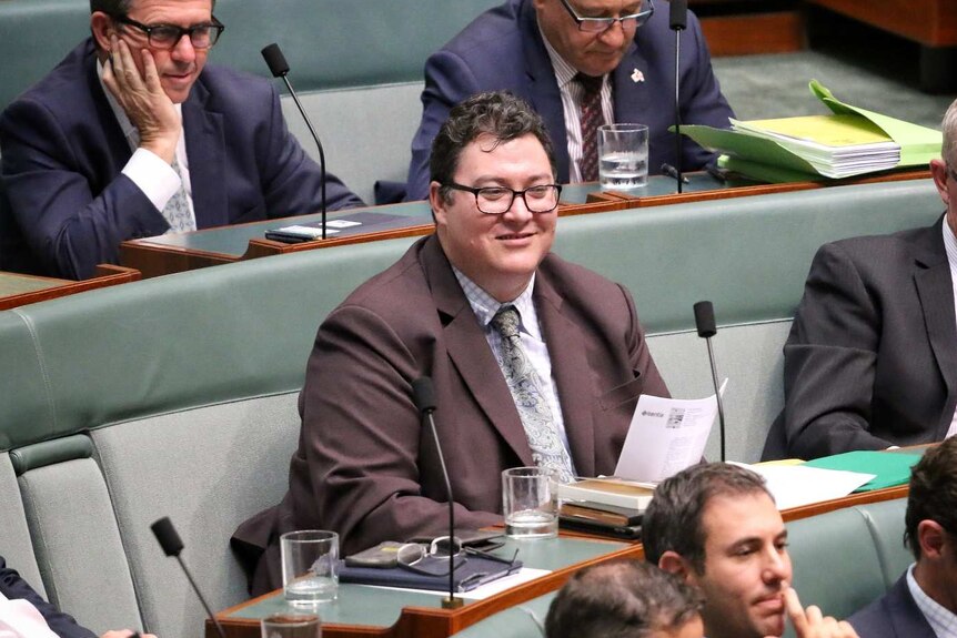 George Christensen (centre) in the house of representatives