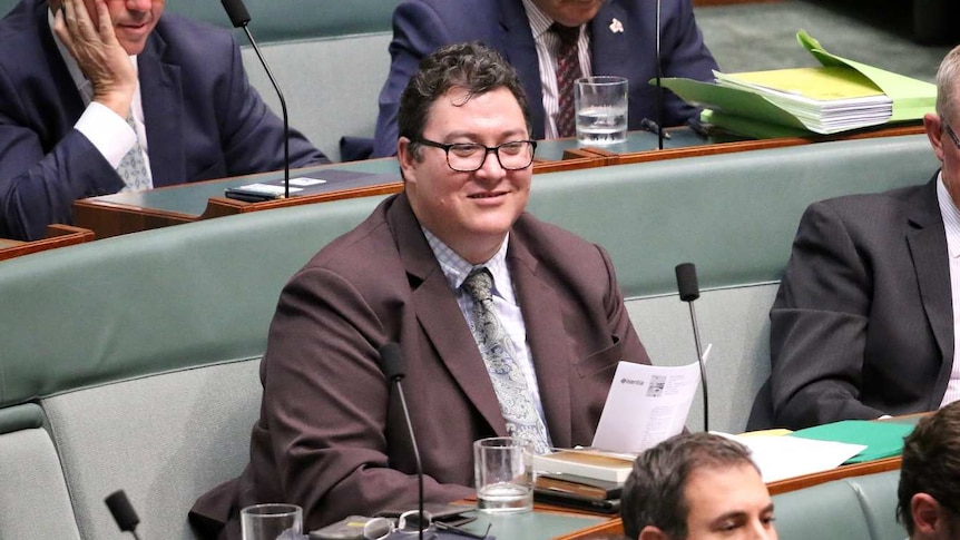 George Christensen (centre) in the house of representatives