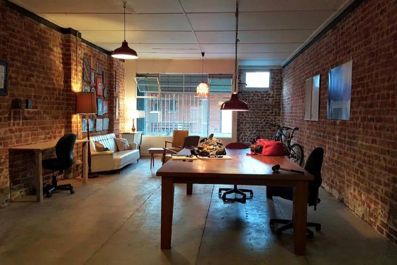 UpStart workspace in old warehouse in Mildura