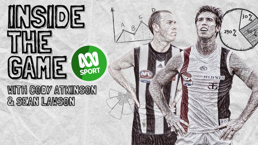 Artwork featuring graphs and charts and the headline "Inside the Game with Cody Atkinson and Sean Lawson". 