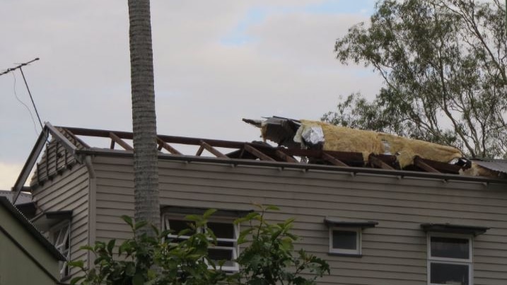 House in Brisbane's The Gap loses a roof during the storm