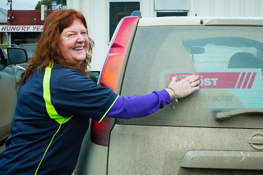 Jocelyn Flint and her mail van