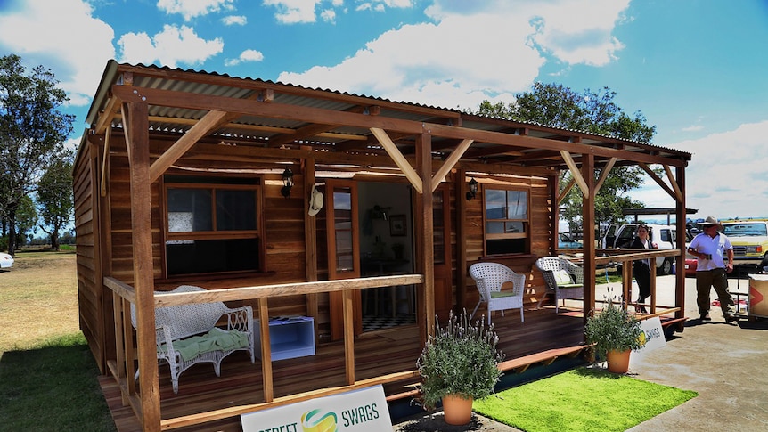 The Queensland hardwood cabins have been built to be transportable.