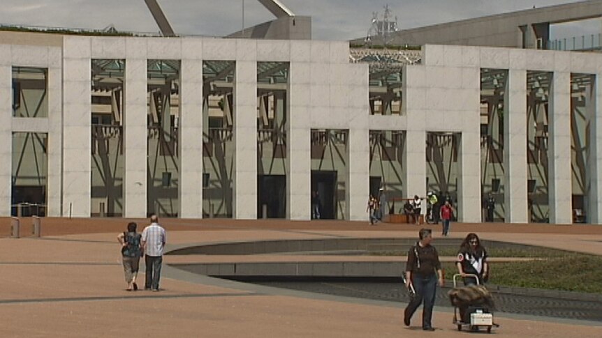 Tourists at Parliament House