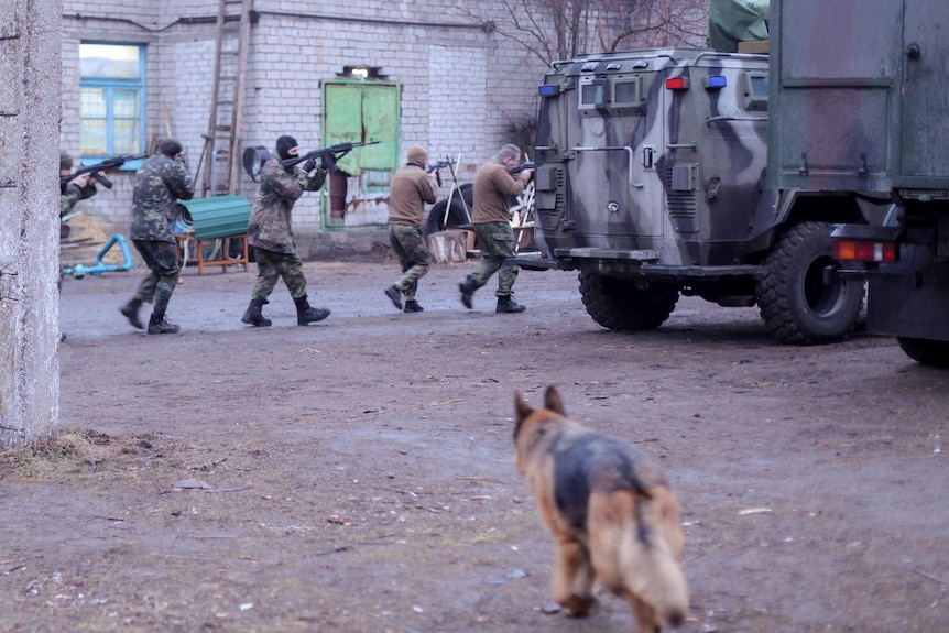 Azov recruits in training
