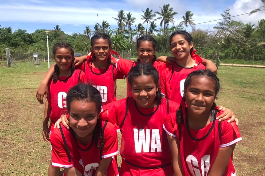 Netball juniors in Tonga