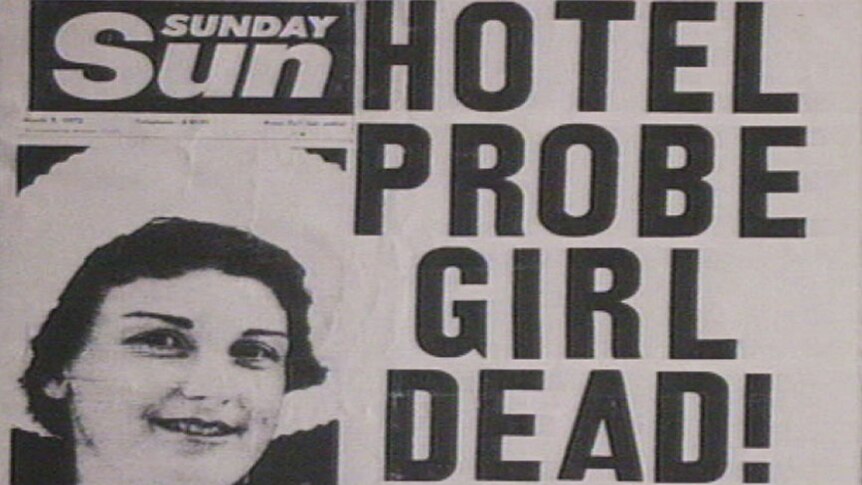 Newspaper front page from 1972 - Sunday Sun report of death of Brisbane brothel madam Shirley Brifman
