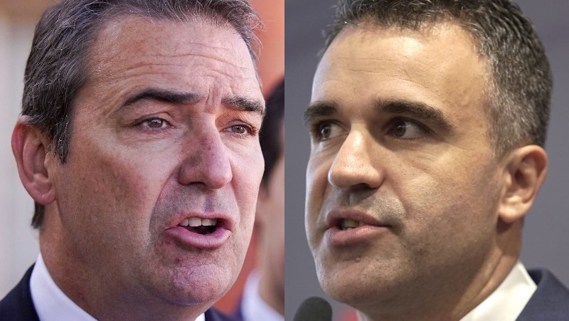 Steven Marshall and Peter Malinauskas Steven Marshall and Peter Malinauskas