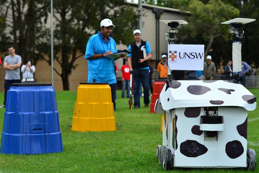 Cow robot car that won driverless car competition