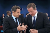 Nicolas Sarkozy said there were now 'two Europes' after the UK snubbed the single eurozone currency bloc.