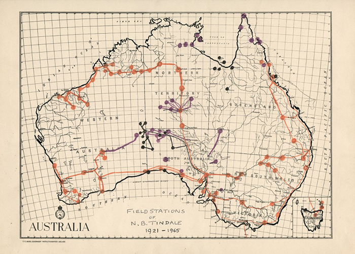 Map showing where Board for Anthropological Research visited