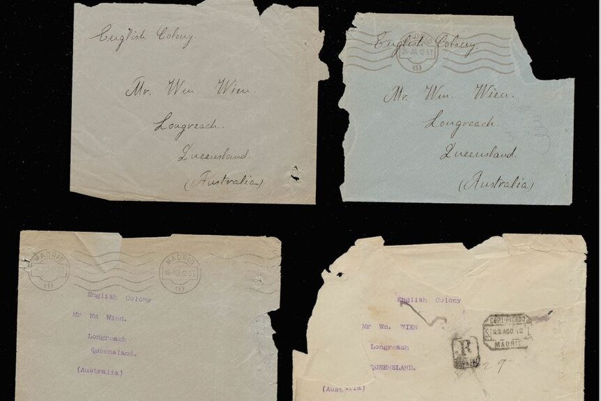 Four letter envelopes addressed to Longreach. 