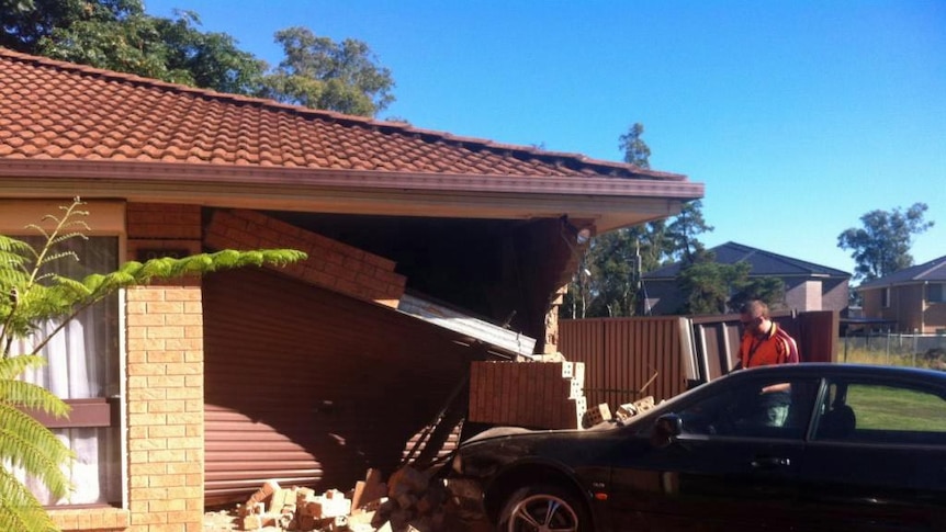 Damage to a house in Plumpton, Sydney