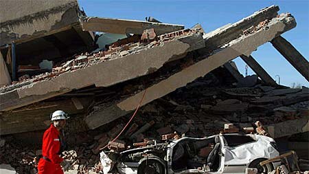 The rubble of a house in Boumerdes, Algeria.