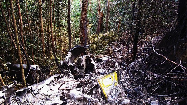 The wreckage of the plane involved in the Lockhart River air crash in 2005.