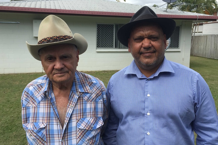 Noel Pearson with his uncle Hans Pearson.