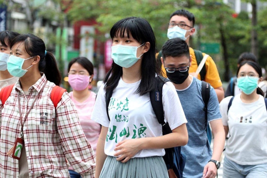 A group of people in Taipei