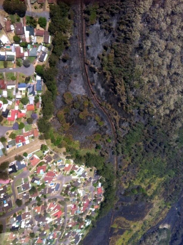 Fire line at Raymond Terrace