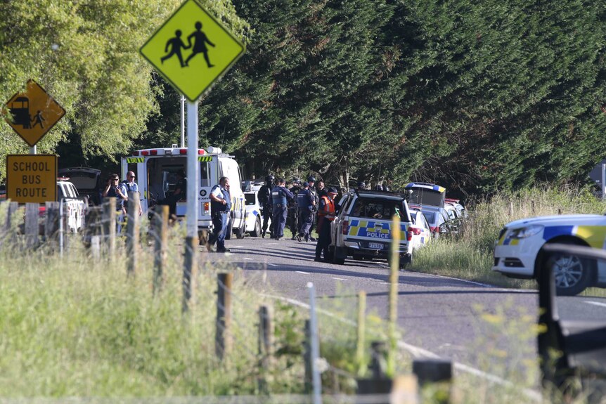 New Zealand police shooting scene
