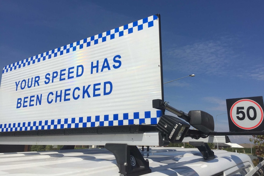 Speed camera van in Canberra