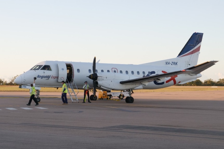 Regional Express plane on tarmac in Esperance