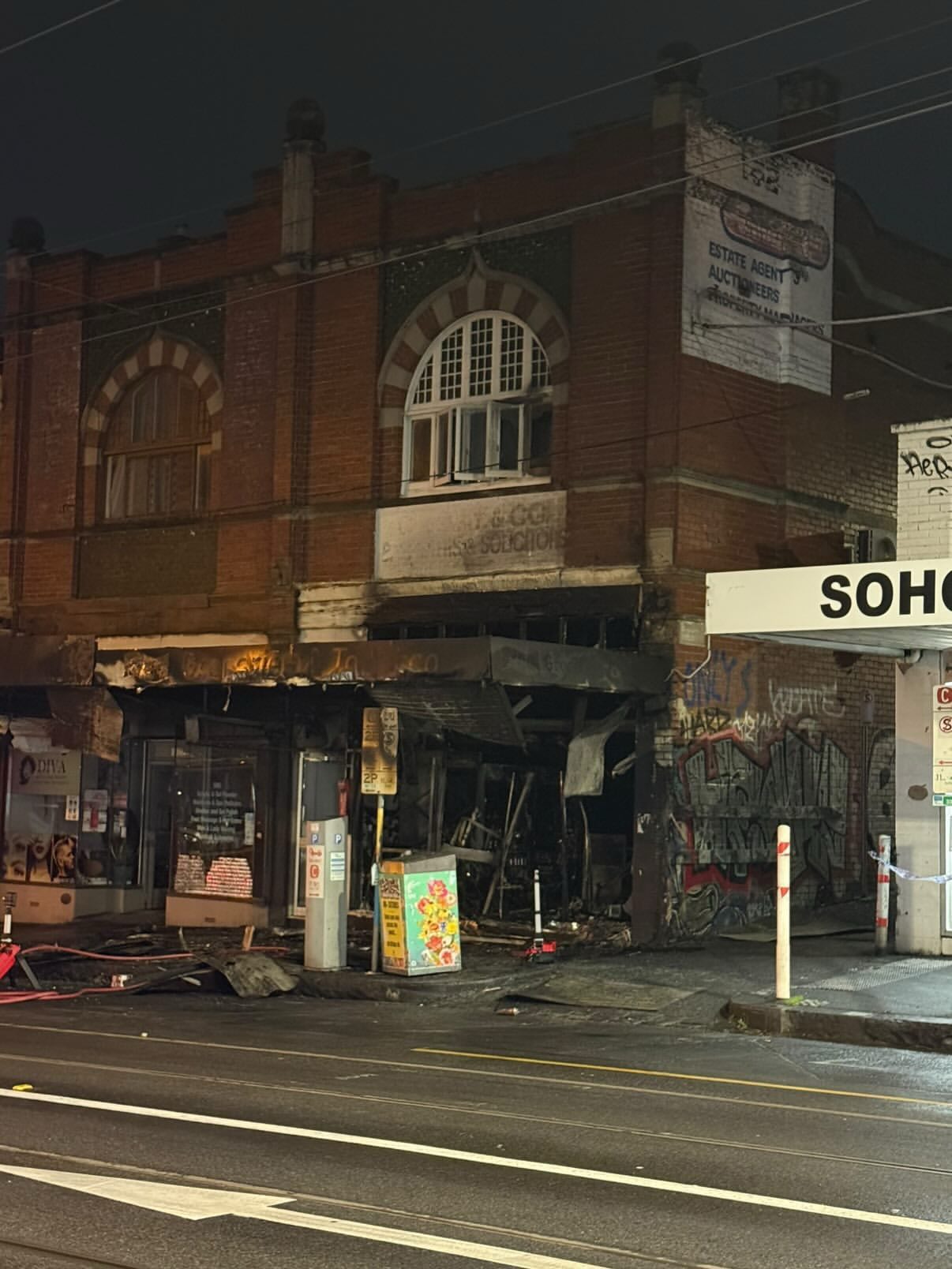 tobacco company richmond fire Crews mark restaurant fire under control Victoria Police investigate second suspicious