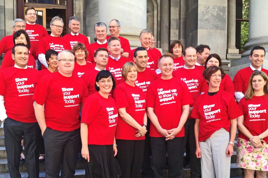 Donning red T-shirts, MPs make a bipartisan show of support for the car industry.