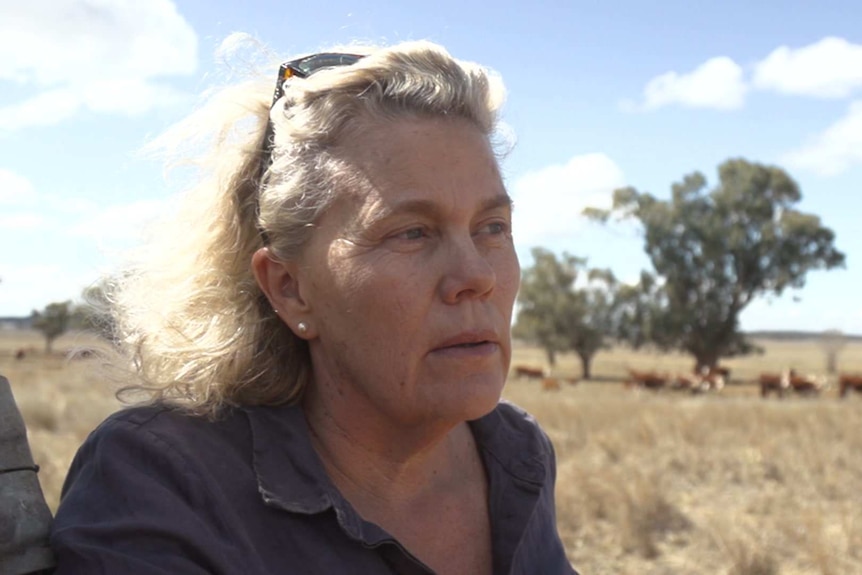 Fiona Simson on her cattle property near Tamworth.