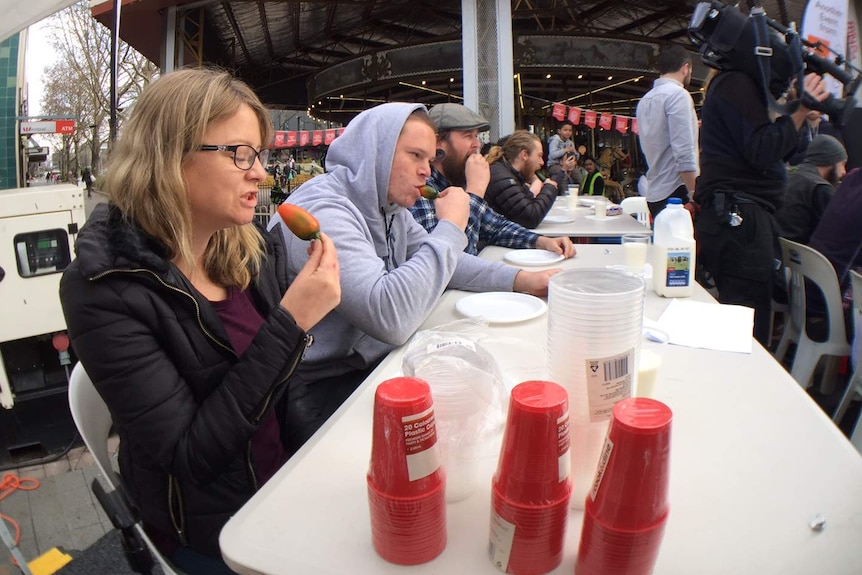 Chilli eating competition