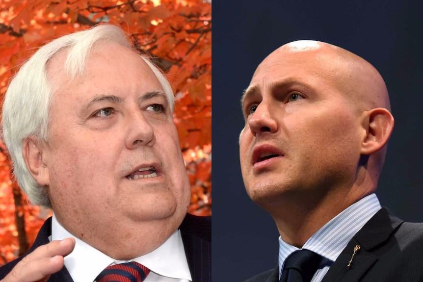 Federal MP Clive Palmer and Queensland Treasurer Curtis Pitt.