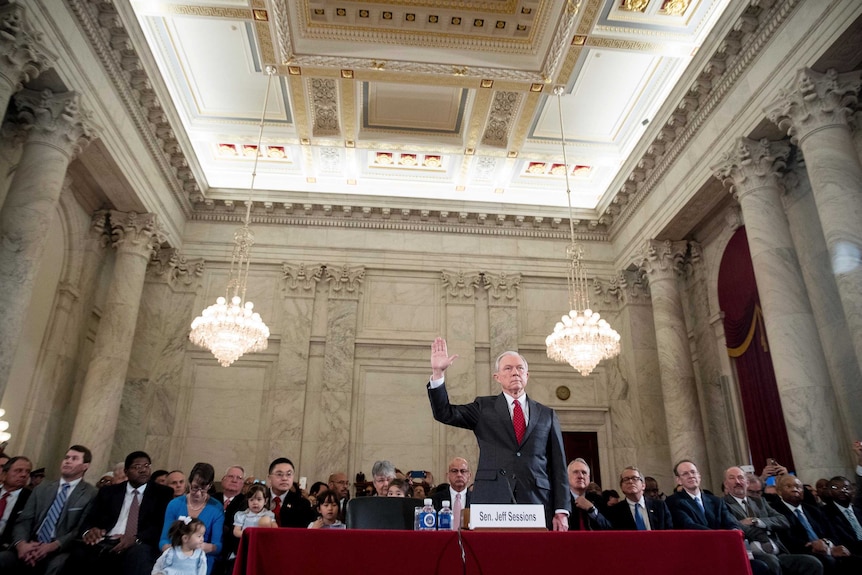 Jeff Sessions at his Senate confirmation hearing