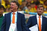 Louis van Gaal reacts during World Cup play-off