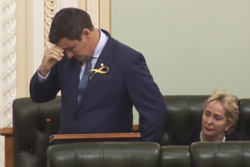 Gaven MP Sid Cramp broke down in State Parliament