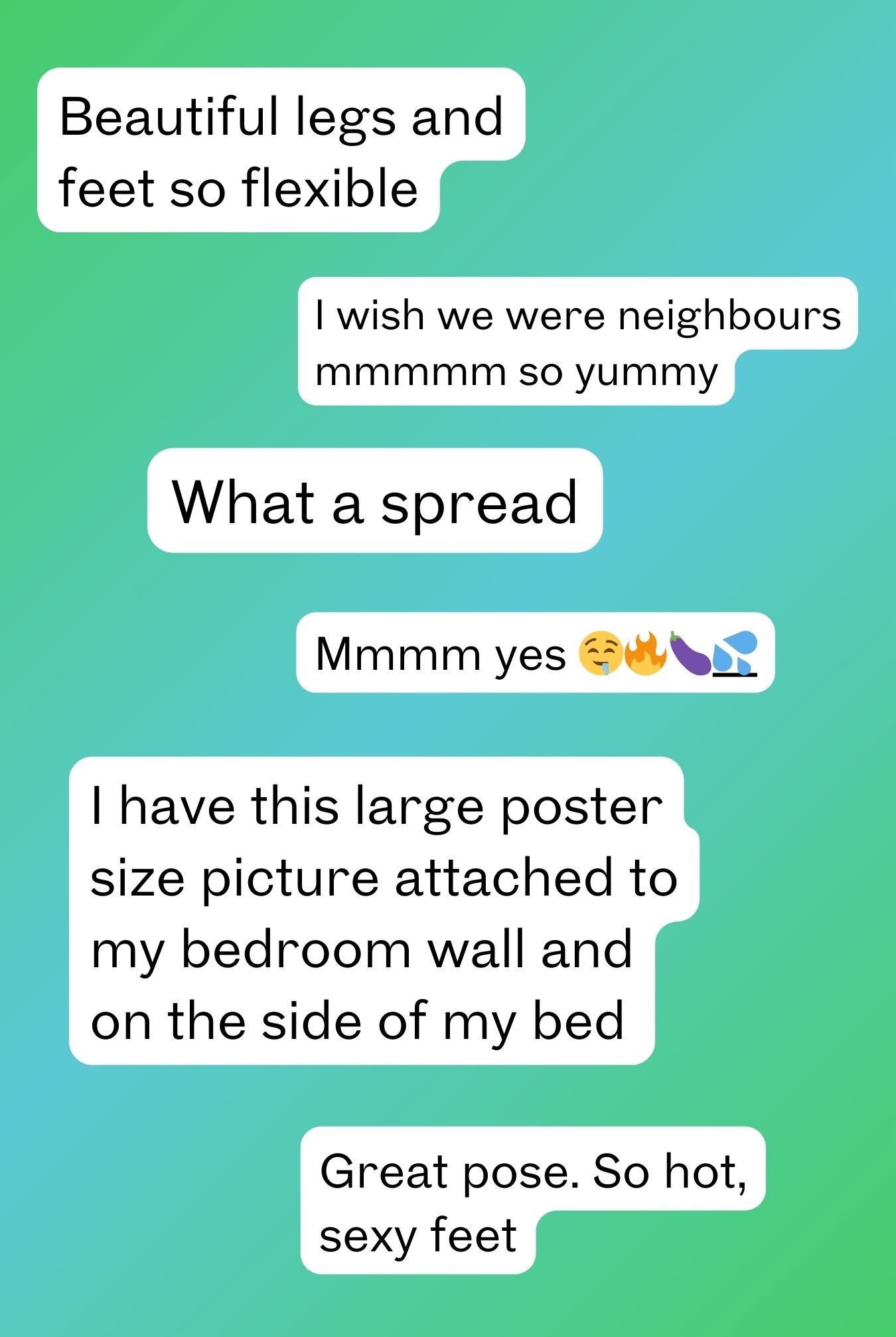 Comments including "what a spread", "mmmm yes" and "I have this large poster size".
