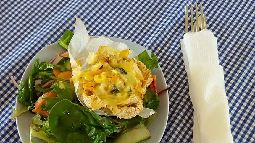 Frittata and salad made at the QCWA Country Kitchen