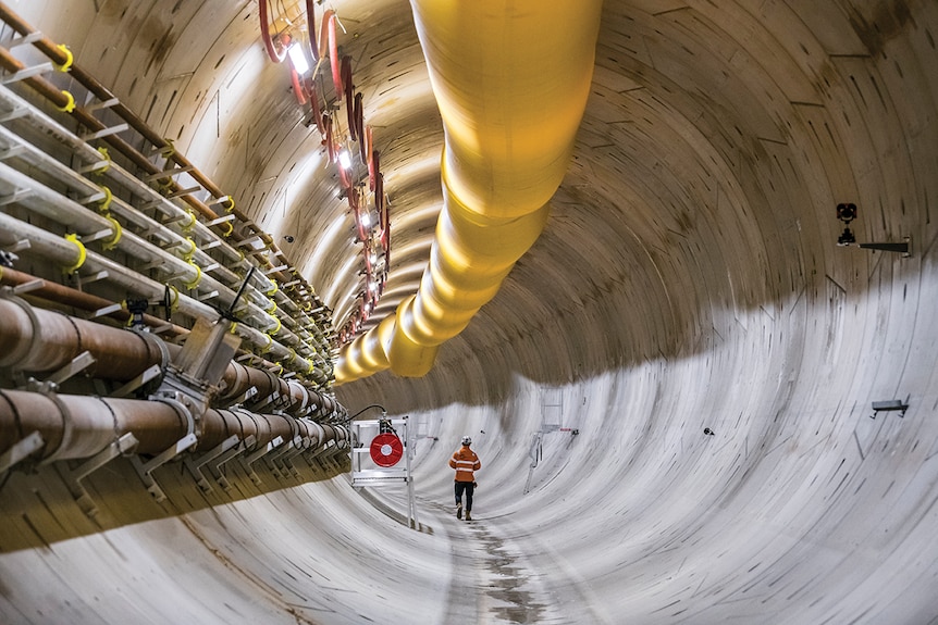 An internal view of the Metro Tunnel.