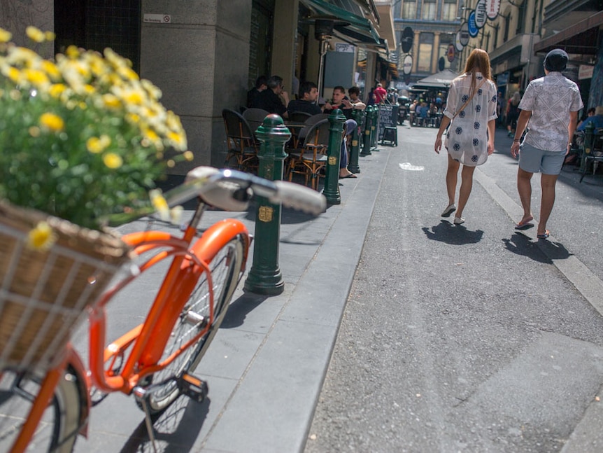 Sunshine fills Melbourne's streets and laneways.