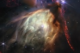 Rho Ophiuchi cloud complex, with brightly-coloured space plumes of space dust and stars 
