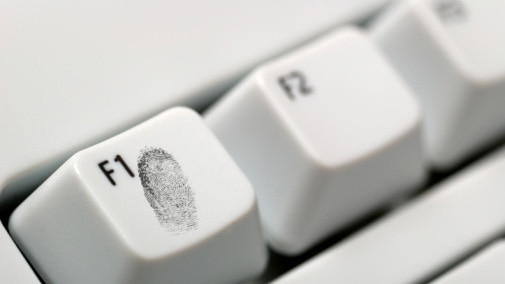 Keyboard with fingerprint (Thinkstock)